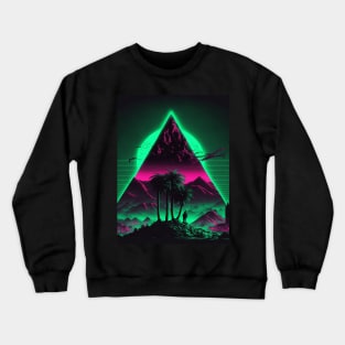 Synthwave Aesthetic Eye Of The Illuminati Crewneck Sweatshirt